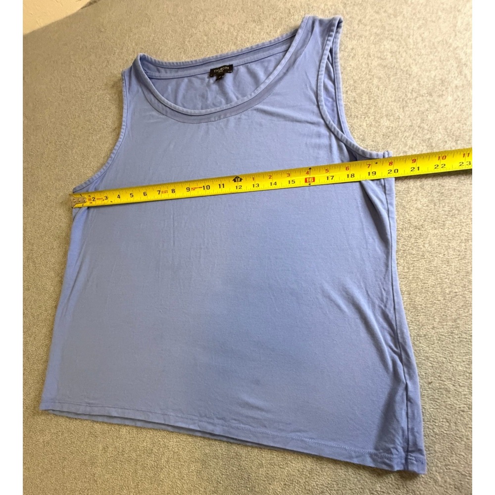 Talbots Womens Periwinkle Blue Sleeveless Scoop Neck Tank Top Size XL Cotton - Picture 3 of 4